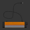 Electric Heater With Orange Black Design And Efficient Heating Elements 3d model