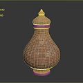 Copper Decorative Jar With Intricate Floral Patterns And Lid For Home Living