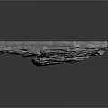 Building Structural Panel With Gray Textured Surface And Yellow Weathered Edges