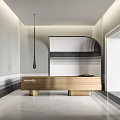 Light Luxury Front Desk Sales Office Front Desk 3d model