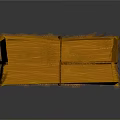 Orange Fibrous Wrapped Box With Textured Surface And Binding Straps On Dark Background