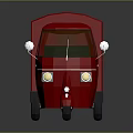 Red Cargo Tricycle Delivery Vehicle Featuring Compact Design And Box