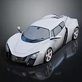 White Modern Sports Car With Sleek Body Distinctive Front Fascia And Red Brake Calipers