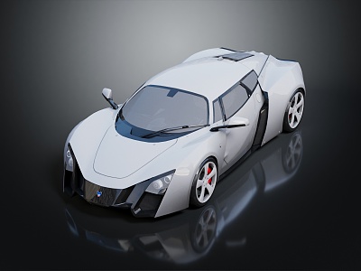 Modern sports car 3d model