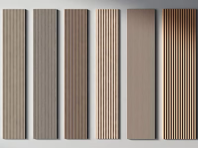 Modern Wall Panels With Various Colors And Vertical Stripe Texture For Interior Decoration 3d model
