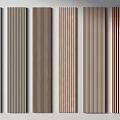 Modern Wall Panels With Various Colors And Vertical Stripe Texture For Interior Decoration 3d model