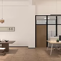 Modern Office Interior With Honor Wall Certificates Trophies Furniture And City View Windows