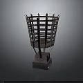 Stylish Metal Grid Design Household Storage Basket With Square Base Structure