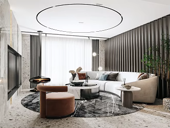 modern living room 3d model