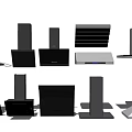 Kitchen Range Hoods In Various Styles And Modern Designs For Home Use 3d model