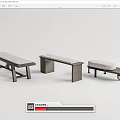 New Chinese Bench 3d model