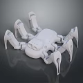 White Robotic Spider With Articulated Mechanical Legs And Futuristic Design