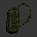 Camo Pattern Durable Backpack with Multiple Pockets for Daily Use 3d model