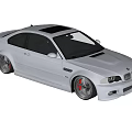 White Two Door Sports Car With Black Roof Black Wheels And Red Brake Calipers
