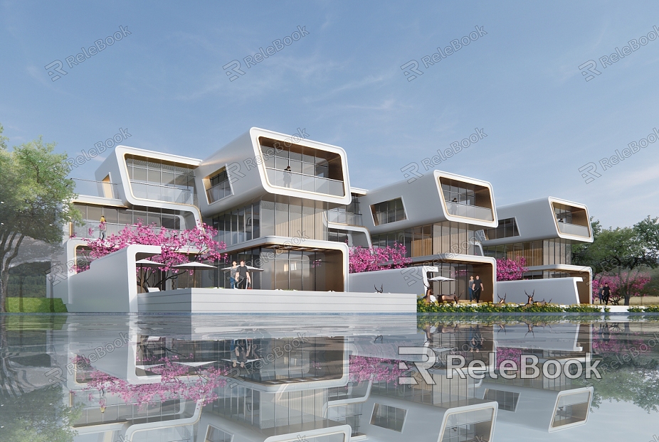 Modern Townhouse Curve Villa Homestay model