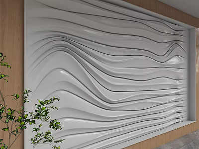 Modern background wall 3d model