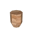 Modern Octagonal Coffee Table With Wood Grain Marble Texture And Minimalist Design 3d model