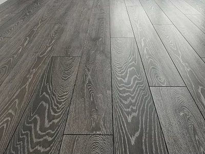 Modern Gray Oak Hardwood Floors With Natural Wood Grain Texture Design 3d model