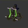 Seated Leg Exercise Fitness Machine With Black Green Frames And Handles