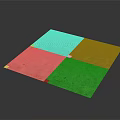 Square Decorative Tile Sample With Multiple Color Textures And Patterns