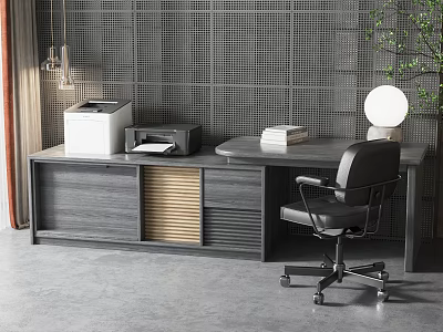 Modern office desk and chair office desk and chair combination 3d model