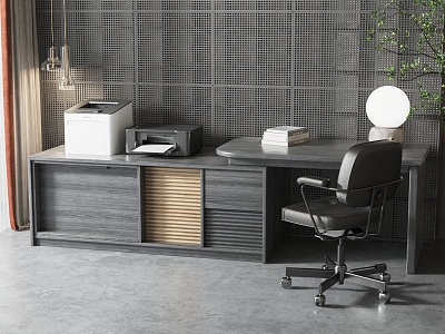 Modern office desk and chair office desk and chair combination model