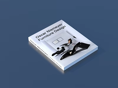 Oscar Niemeyer Furniture Design Book Featuring Modern Chair And Interior Design Illustrations 3d model