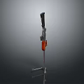 High Quality Tactical Rifle With Orange Magazine Metal Stand Modern Design For Shooting Enthusiasts