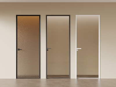 glass door gradient glass door oil sand glass door 3d model