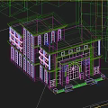 Traditional Multi storey Office Building With Red Brick Exterior Arched Entrance And Tree Lined Surroundings