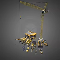 Industrial Construction Equipment Assortment Featuring Crane Dump Truck Excavator Loader And Machinery