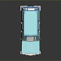 Blue Vintage Station Wagon Car With Retro Front Grille And Classic Wheels