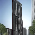 Modern High Rise Residential Building Exterior With Glass Facade Balconies And Urban Surroundings