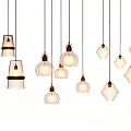 Modern Ceiling Lights with Unique Glass Shades and Various Geometric Designs for Home Interior