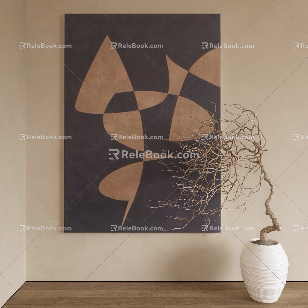 modern decorative painting 3d model