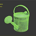 Galvanized Watering Can Sturdy Metal Garden Tool with Spiral Spout and Curved Handle