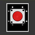 Red Circular Button With Black Base And Metal Pins As Essential Household Electronic Item