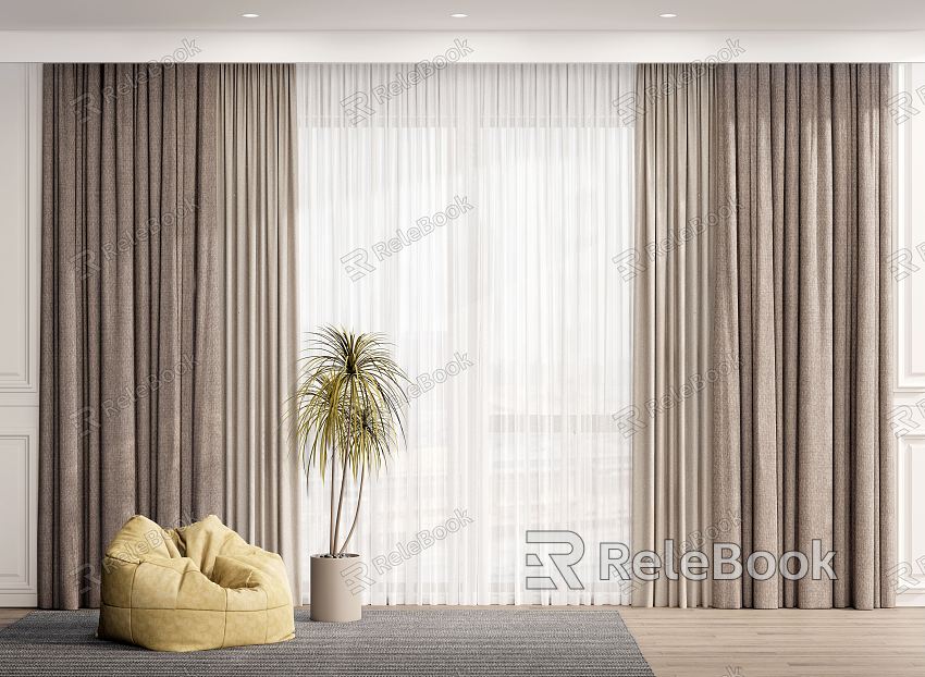 Modern Curtain Curtain Fabric Curtain model