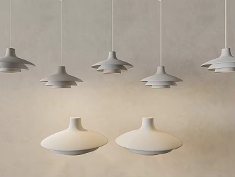 Wind round chandelier art chandelier guest dining room chandelier bedroom chandelier bedside chandelier combination 3d model