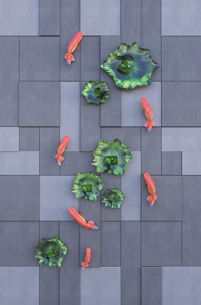 New Chinese Wall Decoration 3d model