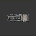 Old Military Truck With Camouflage Paint Six Wheel Chassis And Front Cabin