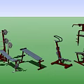 Professional Home Gym Sports Equipment With Barbell Rack Weight Bench Stepper And Multi Functional Trainer