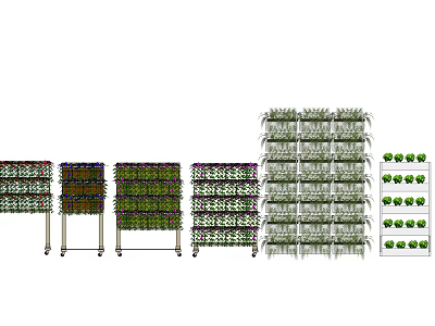 Modern Flower Rack 3d model