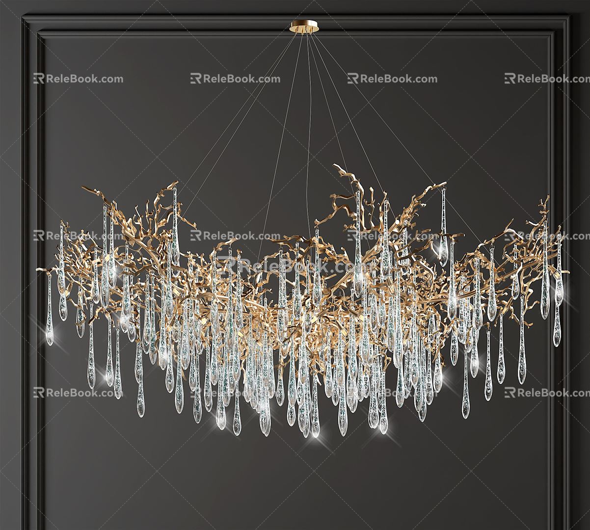 Light Luxury Crystal Chandelier 3d model