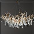 Light Luxury Crystal Chandelier 3d model