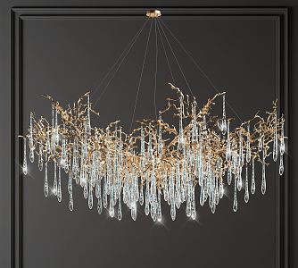 Light Luxury Crystal Chandelier 3d model