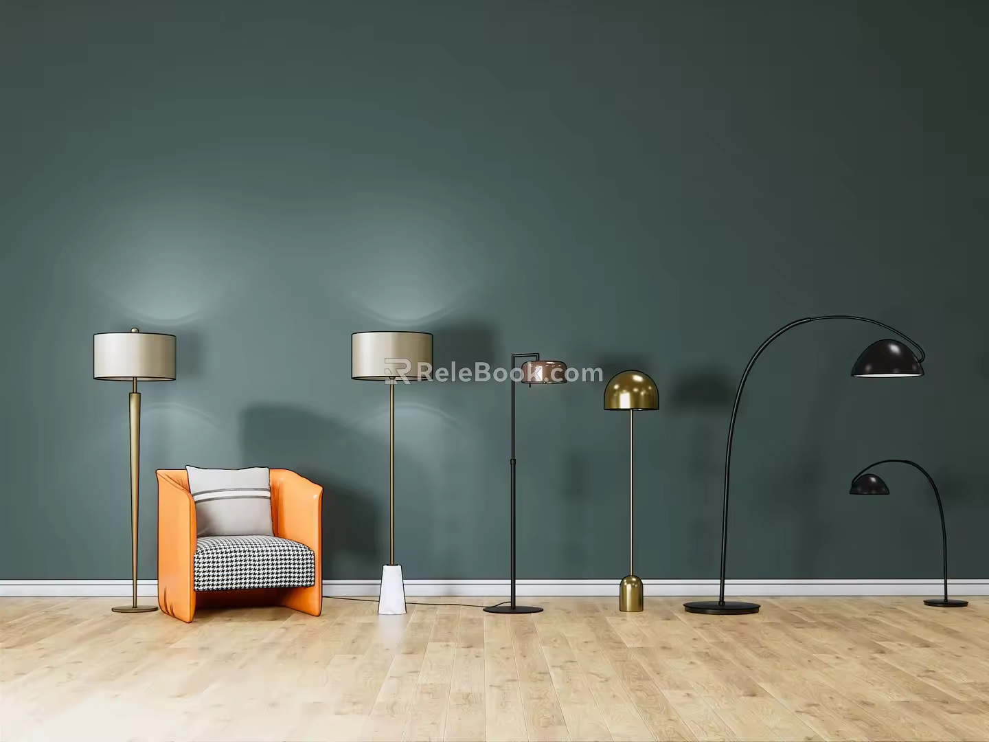 Light Luxury Floor Lamp Floor Lamp Fishing Lamp 3d model