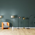 Light Luxury Floor Lamp Floor Lamp Fishing Lamp 3d model