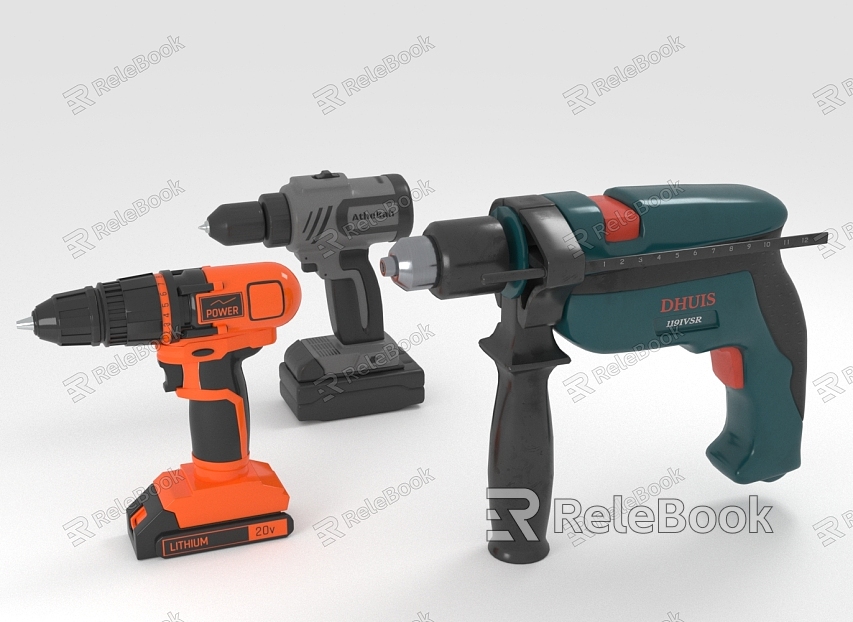 Electric drill hardware tools model