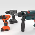 Electric drill hardware tools 3d model